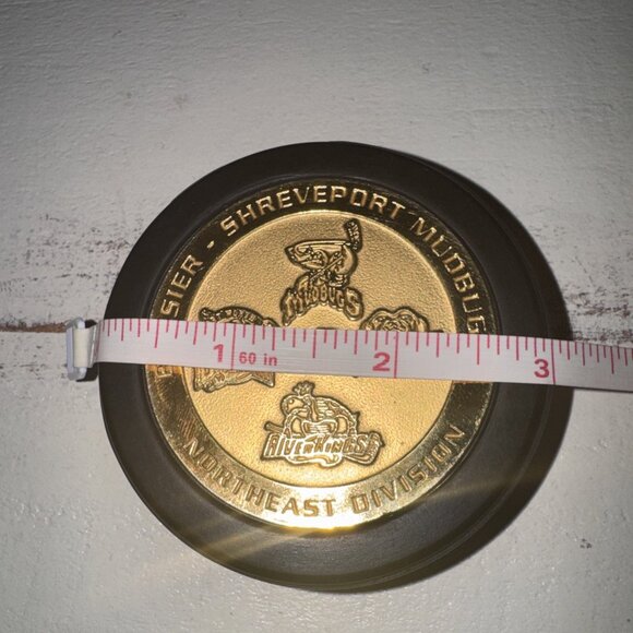 Vintage CHL Hockey Puck  Bossier Shreveport Mudbugs Riverkings Brahmas Official - Picture 7 of 14